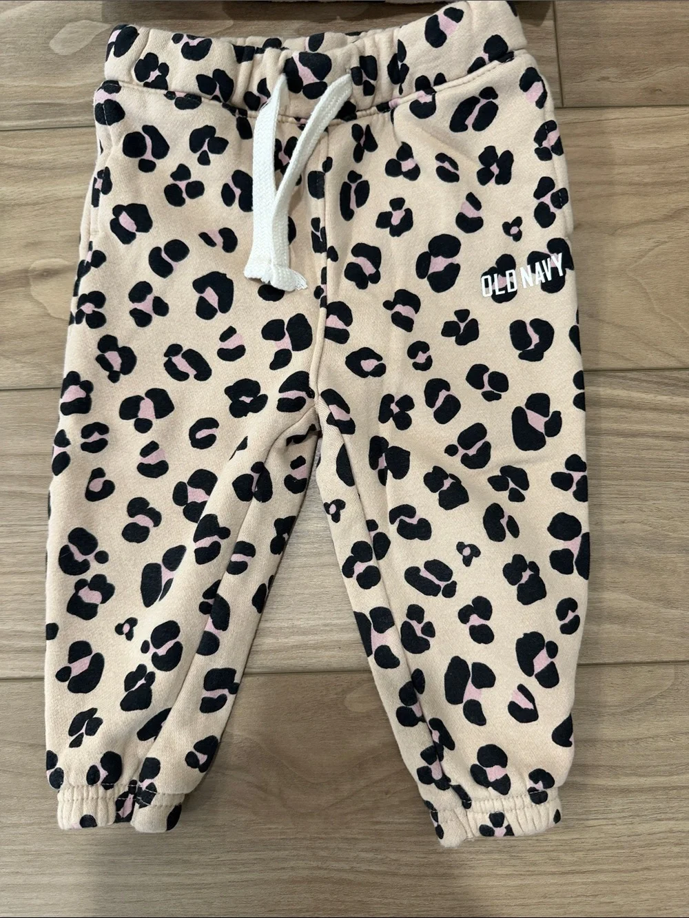 Old Navy Beige and Black Leopard Zip Hoodie & Joggers Set